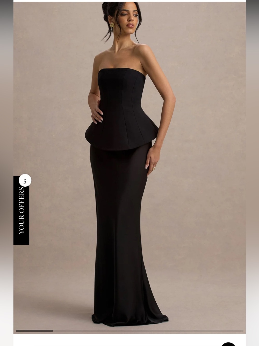 Black strapless club London Ohio dress